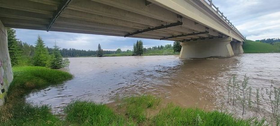 The Clearwater River near Rocky Mountain House, Alta. on Wednesday, June 15, 2022.