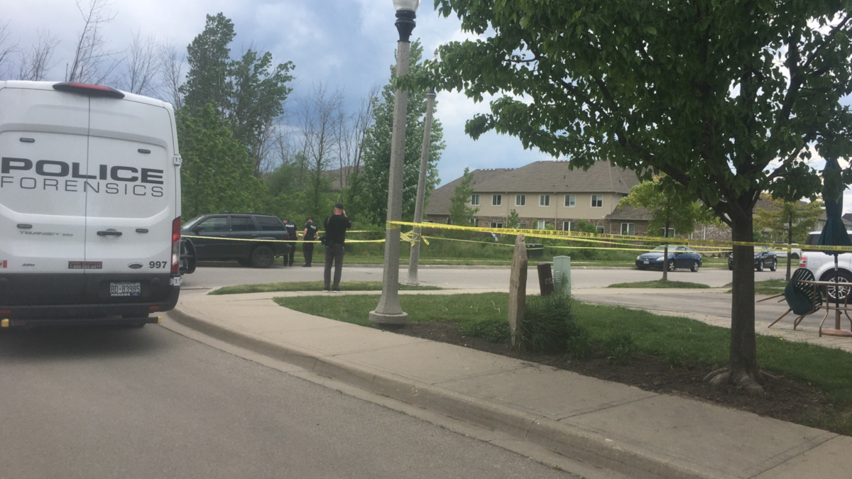 Hamilton Police on scene at a June 3, 2022 shooting incident on Dartmouth Gate at Galileo Drive. A 17-year-old male is facing several charges in connection with the occurence.