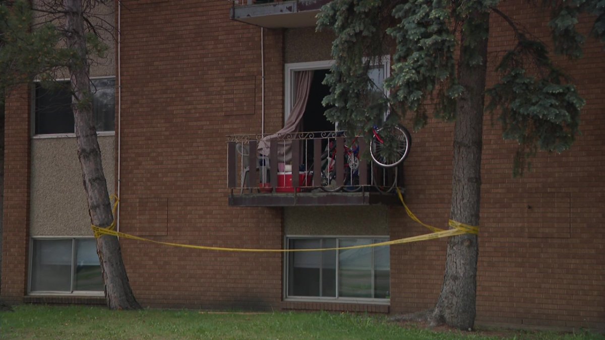 A woman was found dead at the Green Vale Apartments on 82 Avenue near 79 Street in southeast Edmonton. Monday, June 20, 2022.
