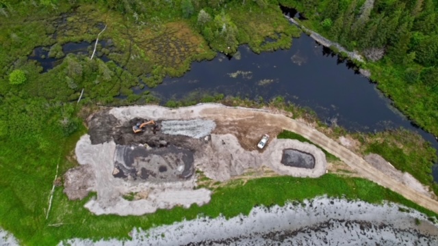 An aerial photo of the lot at 112 Eagle Head Road.