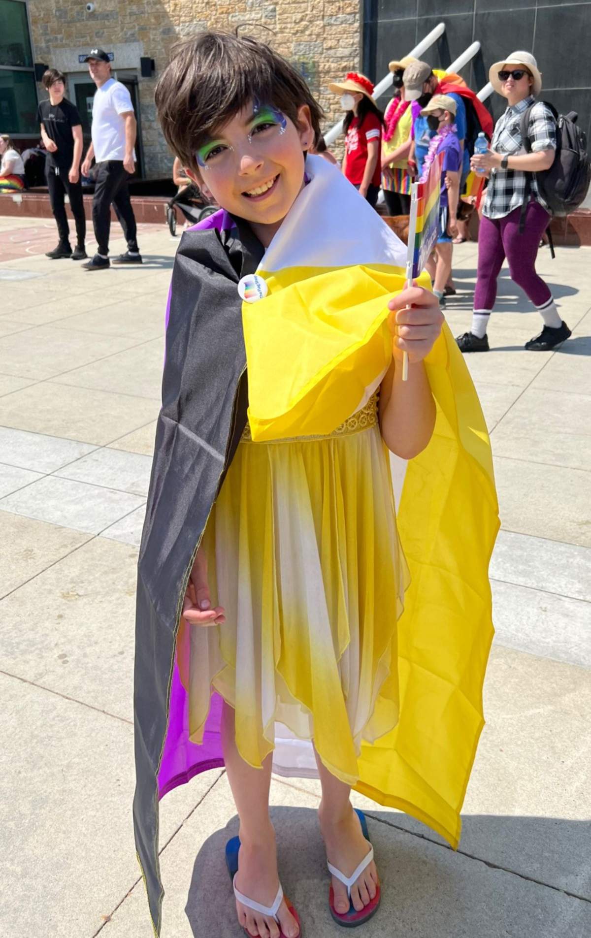 Darien Santamaria at PrideFest in Churchill Square in Edmonton, Alta. on Saturday, June 25, 2022.