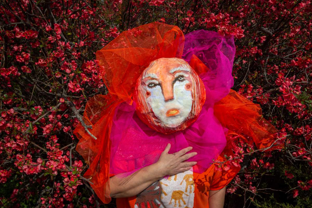 Freesia Clark’s photograph in the “Behind the Mask” art project.