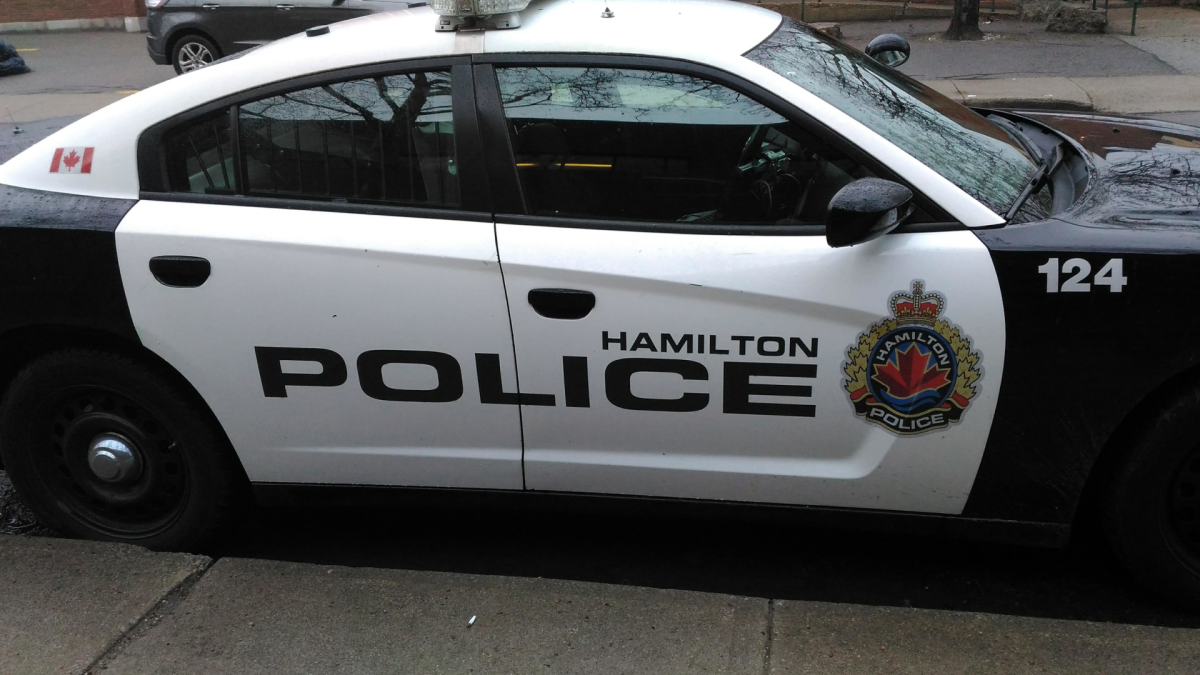 Hamilton police say they confiscated a sawed-off shot gun on Feb. 13, 2023 from a driver in the city centre.