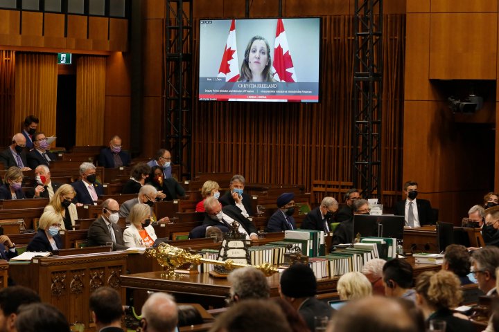 Canadian MPs will continue hybrid sittings of Parliament until next year