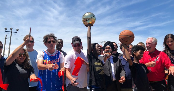 Arkells celebrate with Hamilton community at opening of new Woodlands Park basketball court
