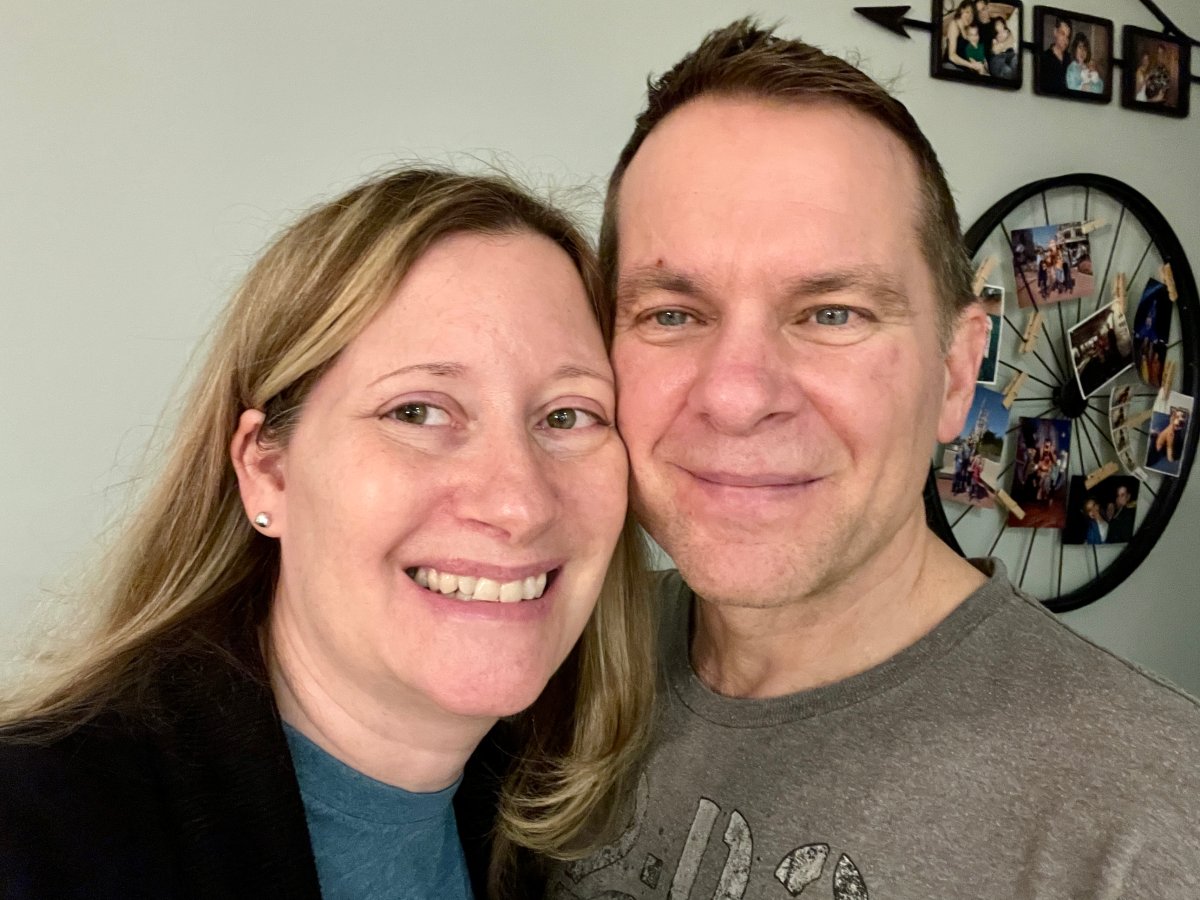 London, Ont., resident Matthew Brown (right) and wife Catherine Brown. Mathew, 53, was diagnosed with Amyotrophic Lateral Sclerosis (ALS) in March.