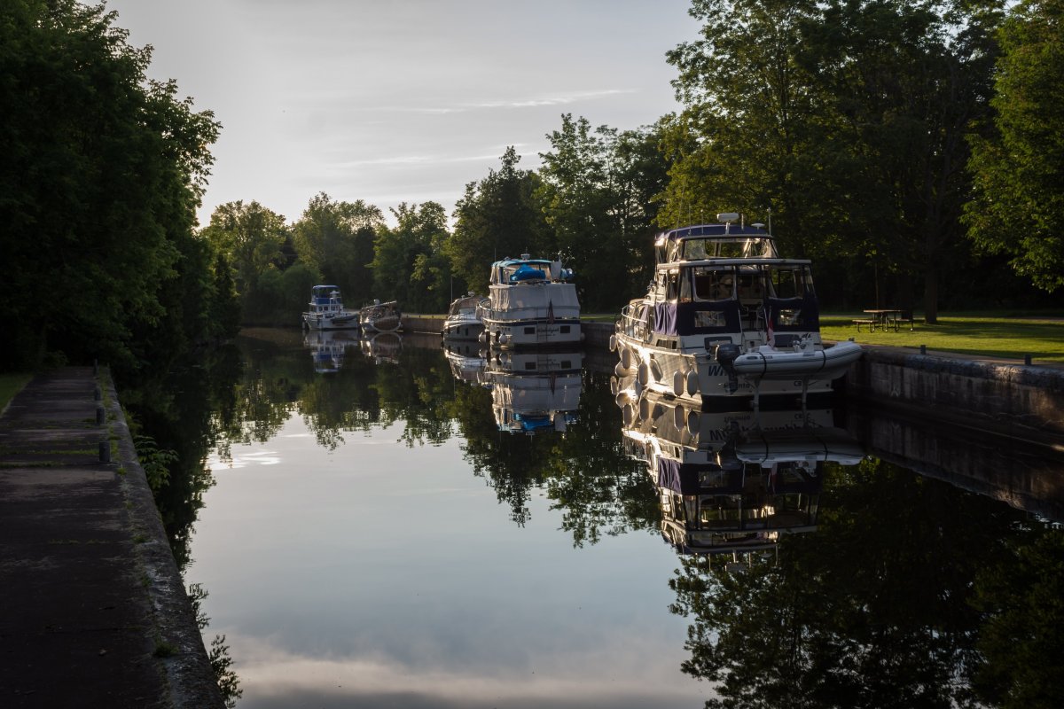 Lock 26 of the Trent-Severn Waterway in Lakefield. A number of locks are closed due to high water levels and flows.