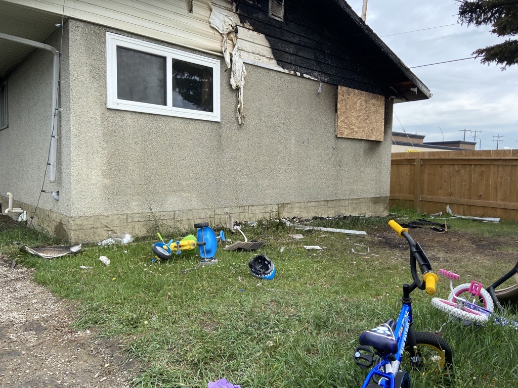 House fire at 66 Street and 132 Avenue