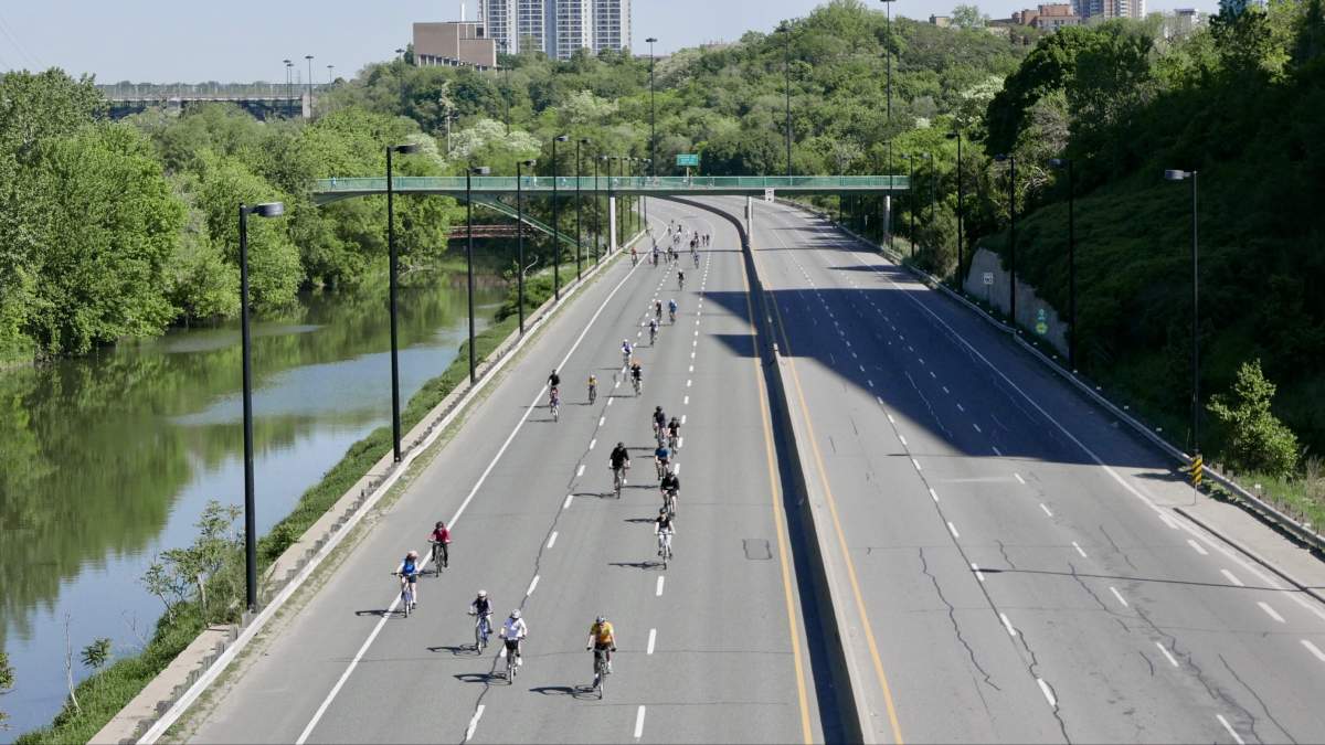 Cyclists taking part in the event in 2022.