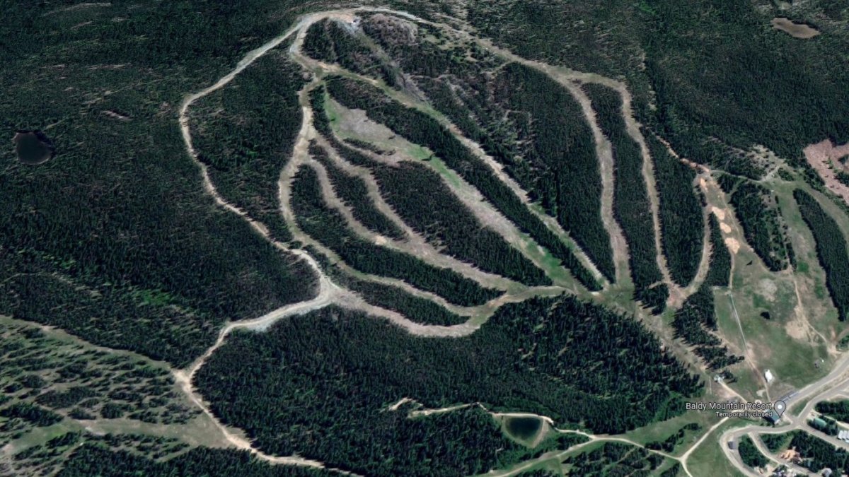 A satellite view of Mount Baldy Resort in the South Okanagan.