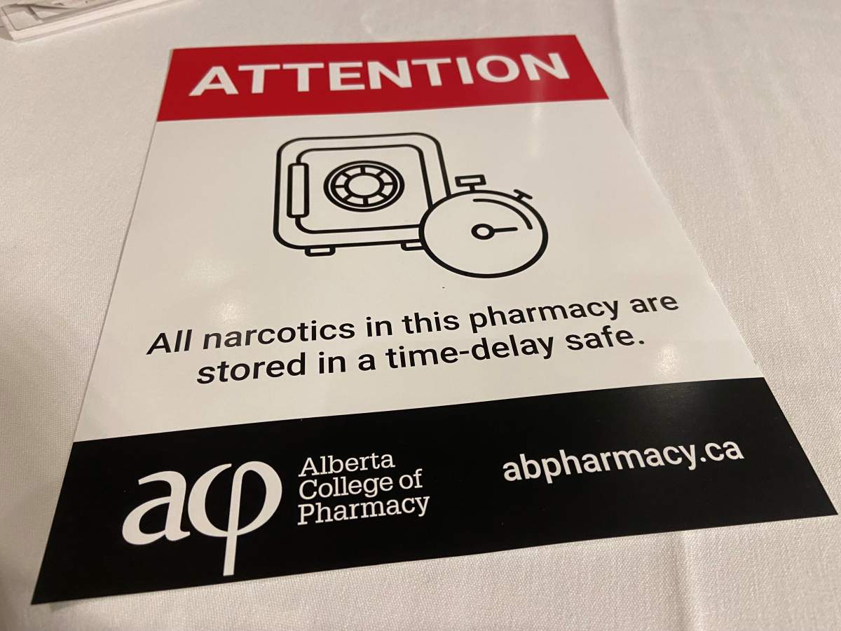 Time-delay safes will now be required at all Alberta pharmacies.