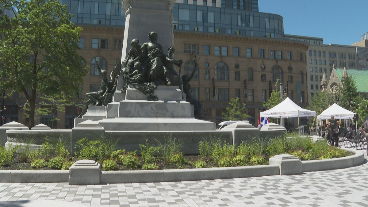 As a result of the $50-million facelift, City of Montreal officials say Phillips Square is now 35 per cent larger, 35 trees have been planted and more street furniture and water jets have been installed.