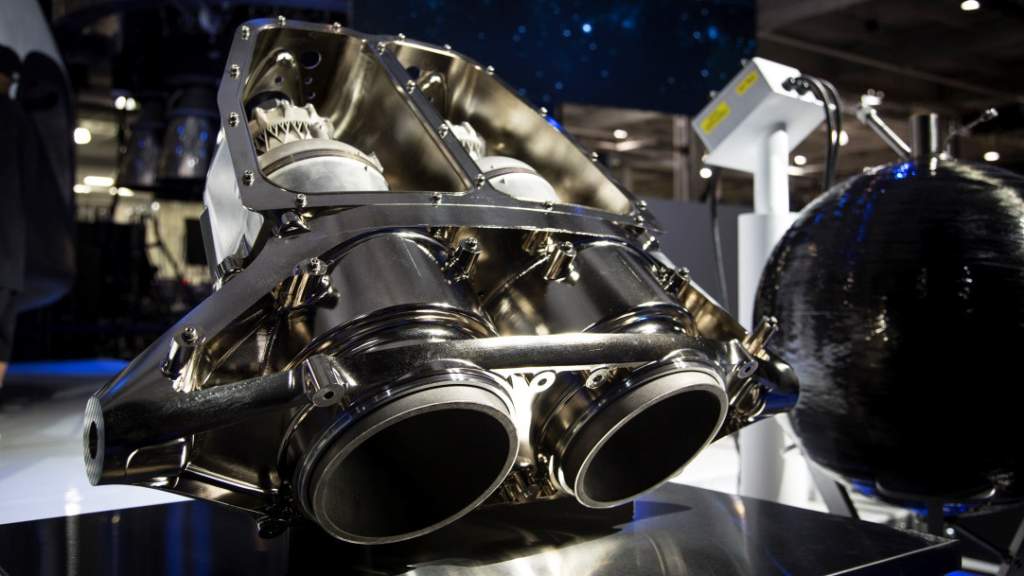 The SuperDraco rocket engine is a fully 3D printed component found on the SpaceX Crew Dragon capsule.