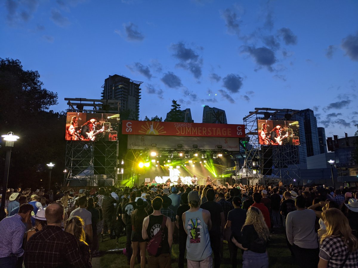 The Stampede summer stage at the Calgary Stampede on July 11, 2021.