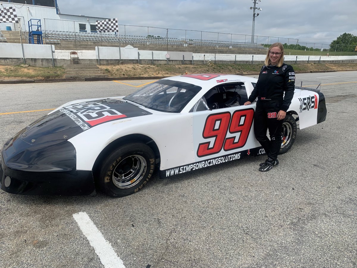 Sarah Cornett-Ching says she’s partnered with a Penticton business that will see her race five times at Penticton Speedway this year.