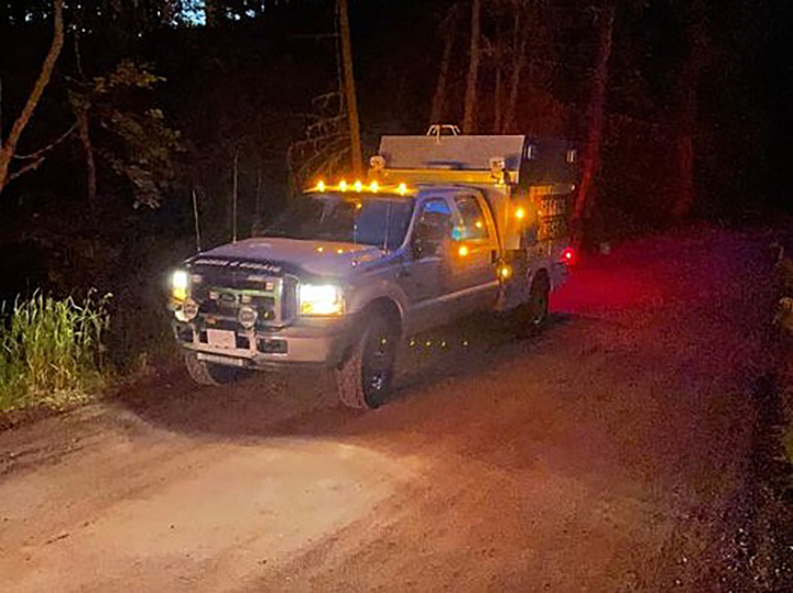 Search and Rescue says the mountain biker was being assisted by a friend, and that they arrived at the staging area just after everyone had assembled.