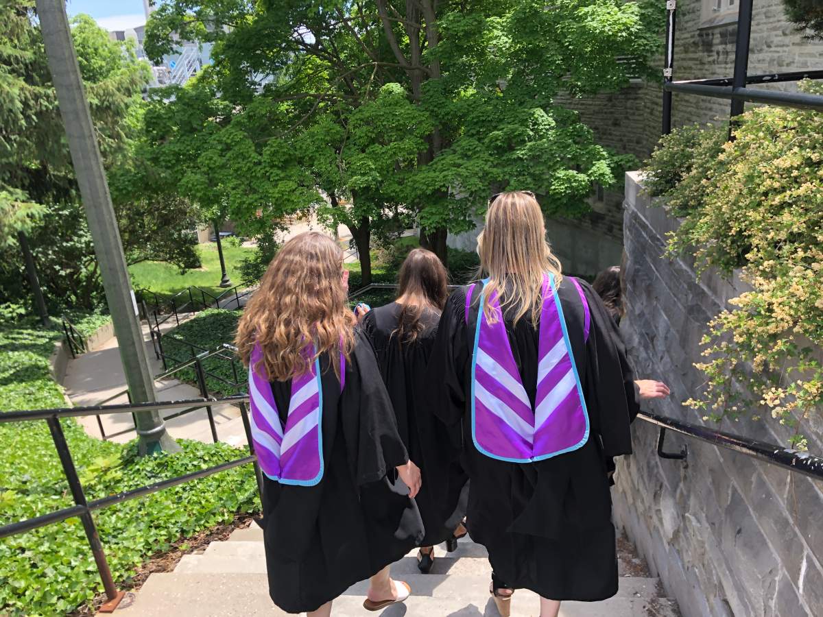 Western University graduates getting ready for first in-person convocation. June 13, 2022.