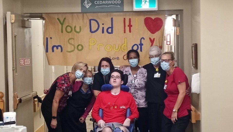 Greg in his long term care home in Ontario.