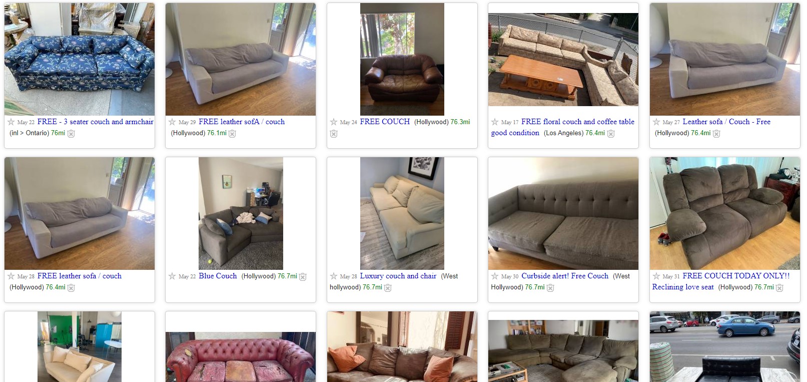 Sofa on sale bed craigslist