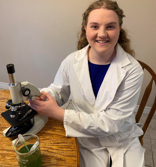 16-year-old Annabelle Rayson from Sarnia, Ont., will represent Canada at an international science fair contest in the Netherlands this September with her project 'Plankton Wars.'.