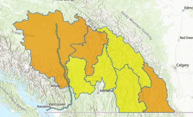 The East Kootenay region is now under a flood watch.