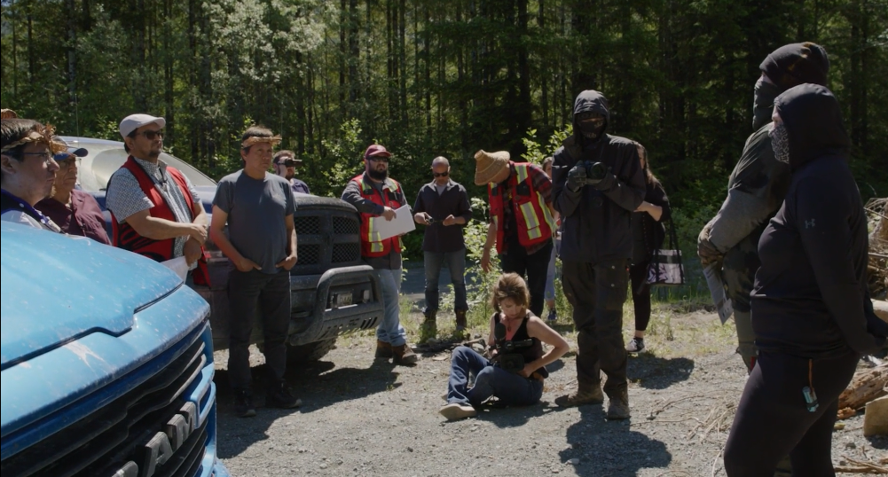 Indigenous leaders met with Fairy Creek protesters to inform them they must dismantle a blockade, near Lake Cowichan.