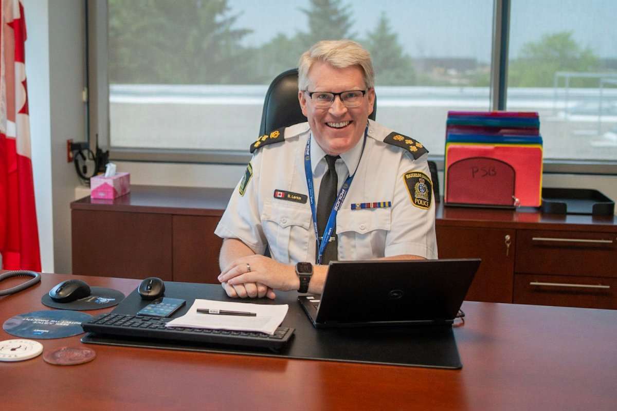 After eight years on the job, Waterloo Regional Police chief Bryan Larkin will officially turned in his badge on July 3, leaving his post to join the RCMP.