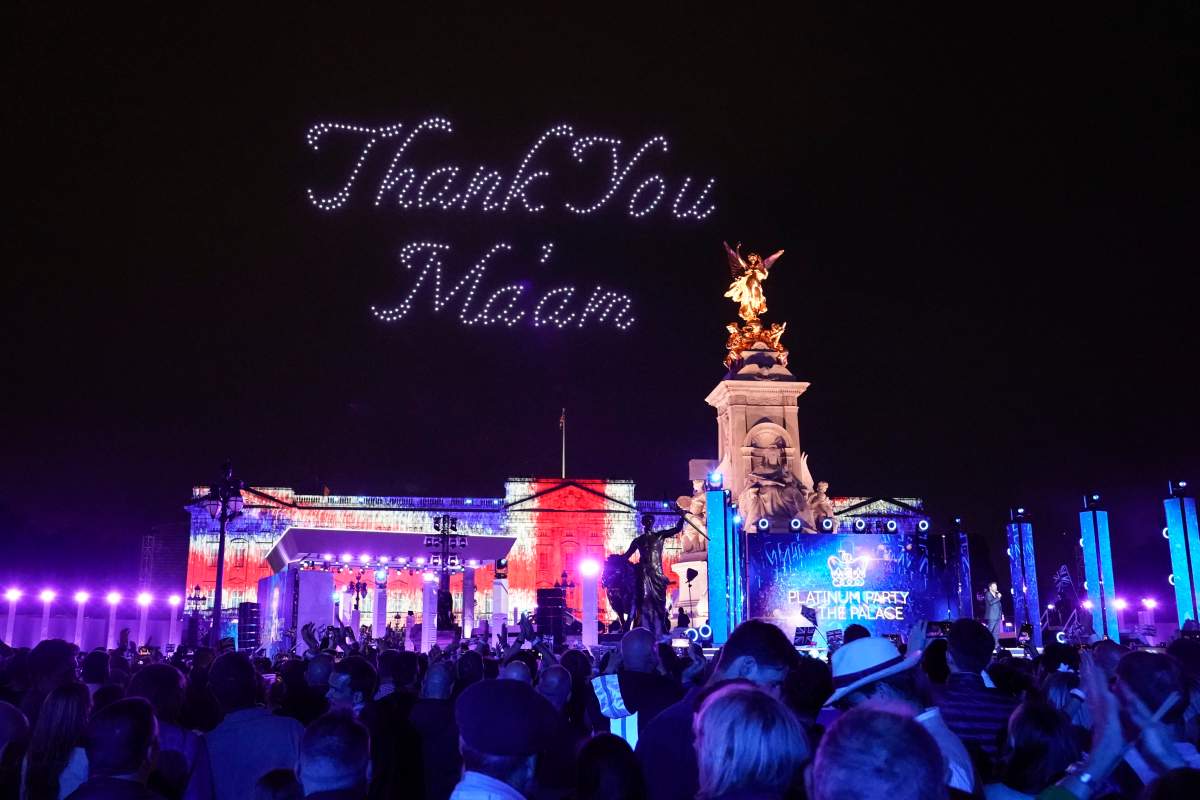 The Queen's Platinum Jubilee concert got underway at Buckingham Palace.