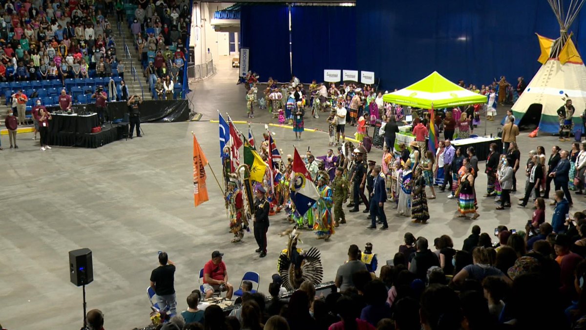 This was the first time SaskTel Centre has held the event and more than 7,000 students and staff filled the building to honour Indigenous Peoples History Month and take part in the music and dance.