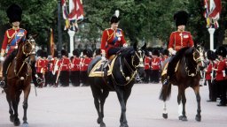 Queen Elizabeth rides her favourite horse, Burmese.