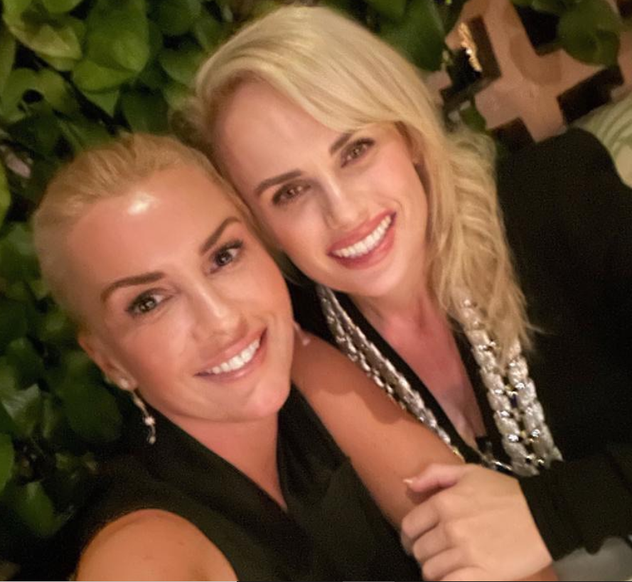Rebel Wilson (right) and girlfriend Ramona Agruma (left) pose for a photo together, posted to Wilson's Instagram on June 10, 2022.