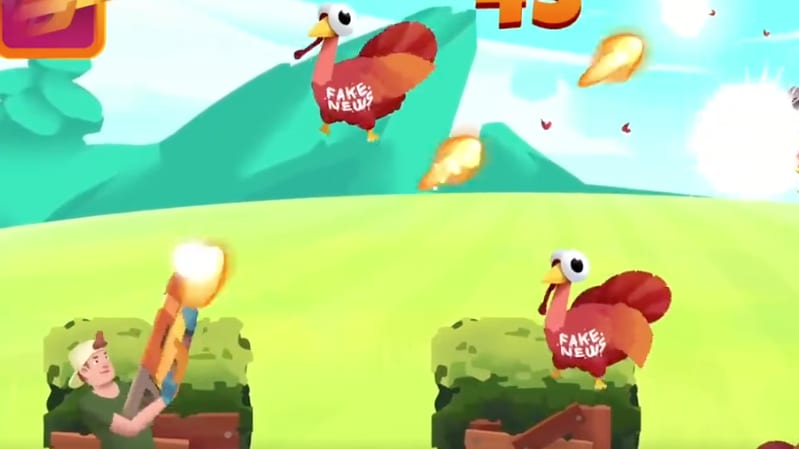 A screengrab from Kyle Rittenhouse's Twitter account shows the video game he's developed.