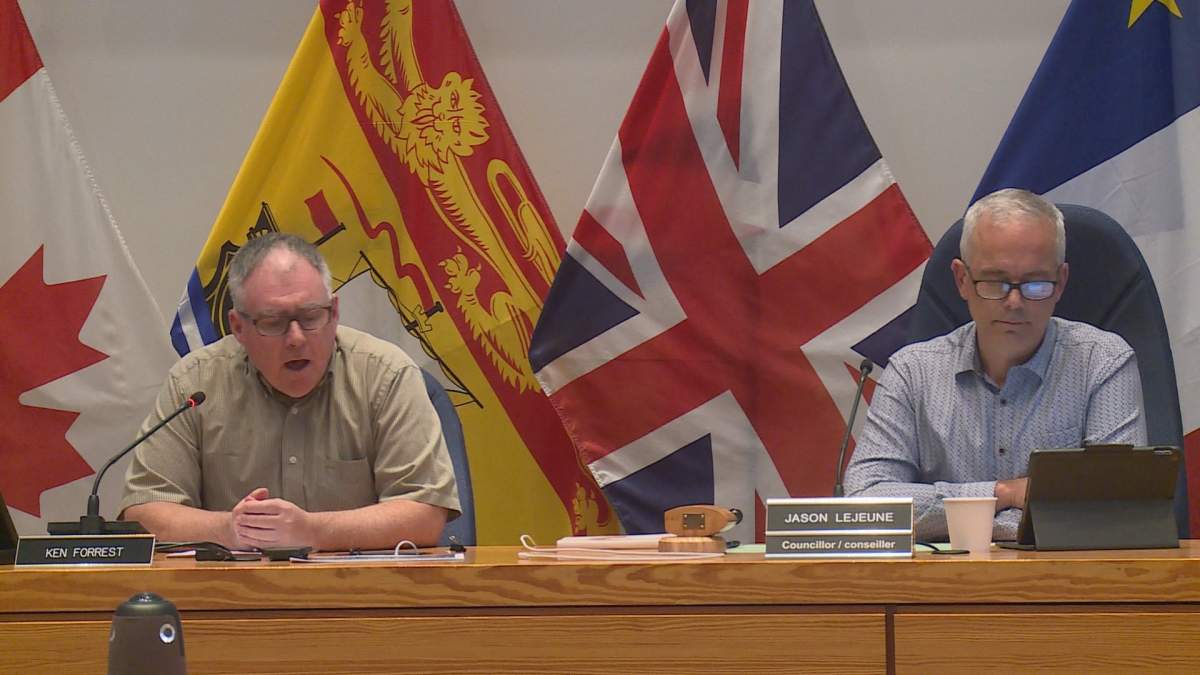 Ken Forrest and Jason LeJeune oversaw the presentation of the updated Fredericton affordable housing strategy.
