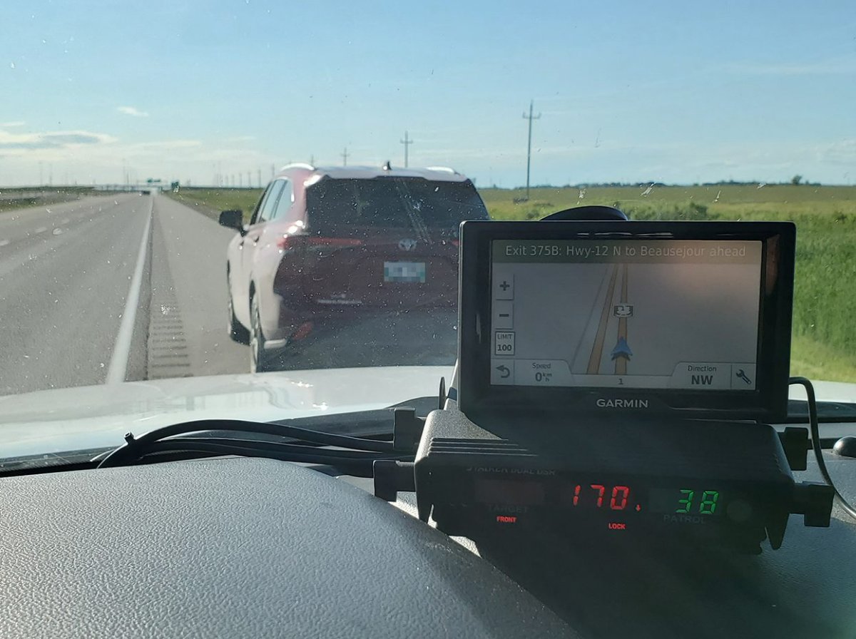 A teen driver was busted on Canada Day travelling 170 km/h on Highway 1.
