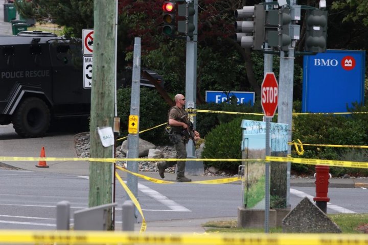 Officer hurt in Saanich, B.C. bank shootout moved from ICU, another officer discharged