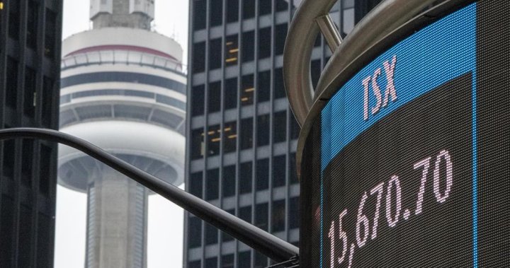 S&P/TSX composite ends trading day down more than 150 points, U.S. markets also lower