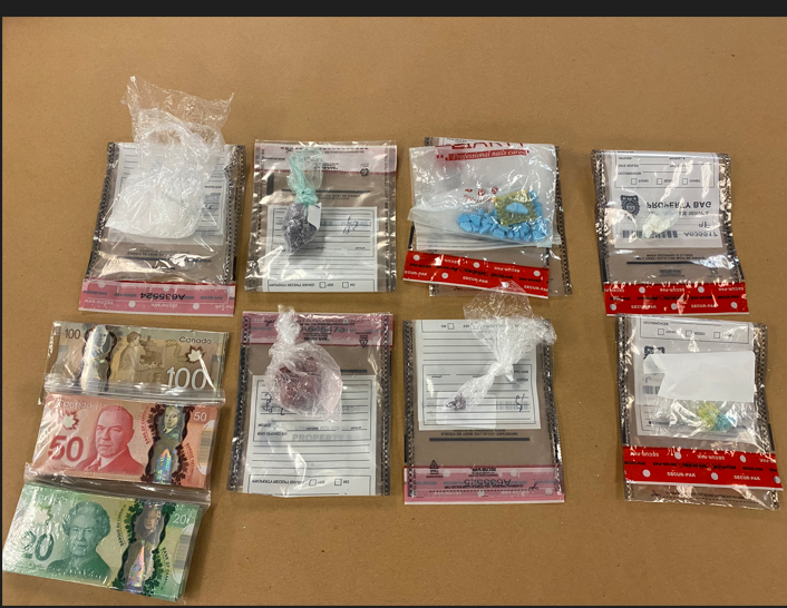 London police say among the drugs seized were $14,000 worth of fentanyl, $1,890 worth of methamphetamine, $2,345 in fentanyl pills and $640 worth of cocaine.