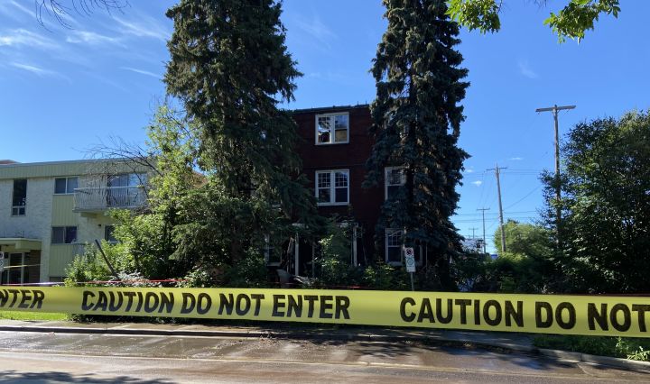 Firefighters were called to a blaze at a three-storey residential building in the area of 83 Avenue and 108 Street in Edmonton on Saturday morning.