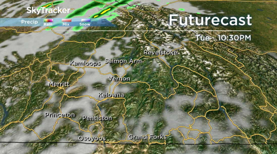 A few clouds will try to build in Tuesday evening after a sunny day.