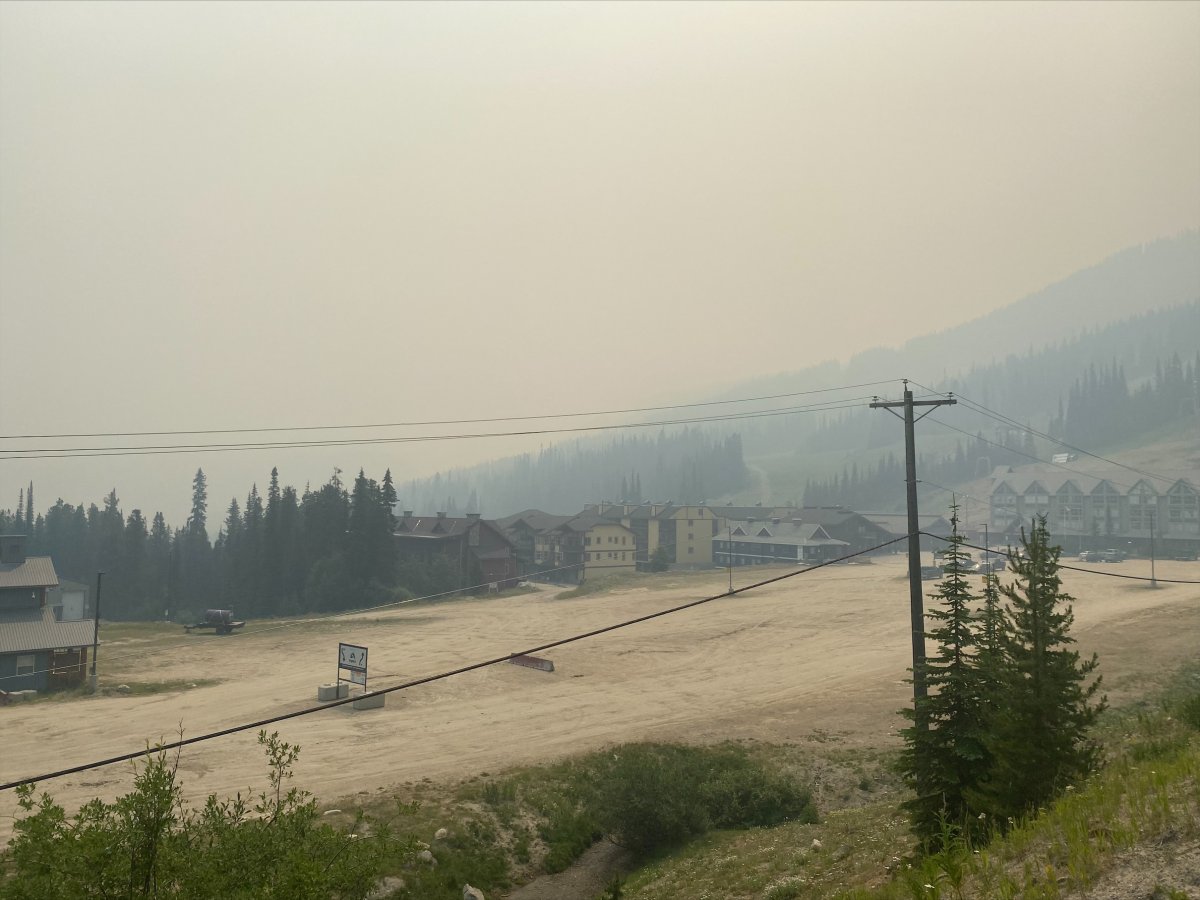 A photo of Apex Village on Saturday afternoon. Just before 1 p.m., Environment Canada issued a special air quality statement for Penticton, Summerland, Naramata, Keremeos, Oliver and Osoyoos.