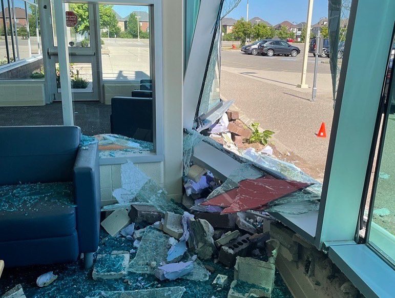 A small portion of the library remains closed as more permanent repairs to the damage get underway.