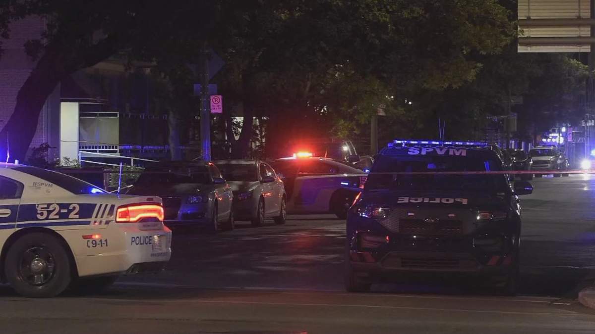 One police officer was shot following a police chase in downtown Montreal. Wednesday, July 13, 2022.