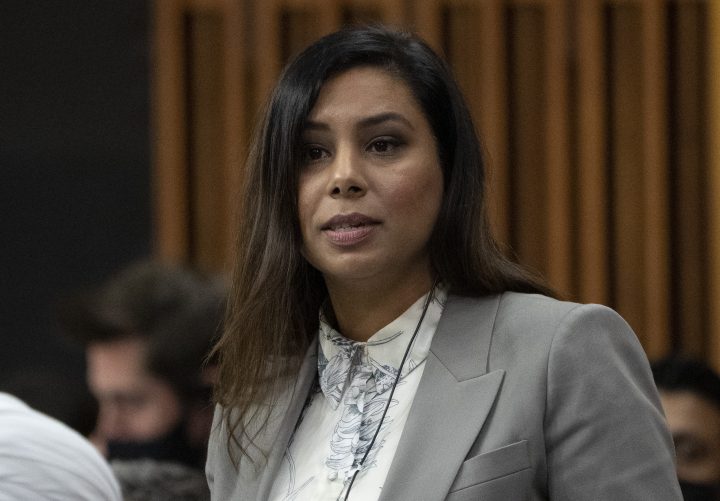Liberal MP for Brampton North, Ruby Sahota, rises in the House of Commons, Thursday, November 25, 2021, in Ottawa.
