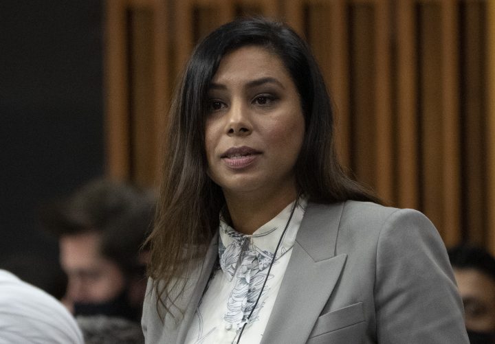 Liberal MP for Brampton North Ruby Sahota rises in the House of Commons, Thursday, November 25, 2021 in Ottawa.  