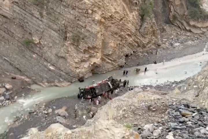 Passenger bus falls into deep ravine in Pakistan, killing at least 19