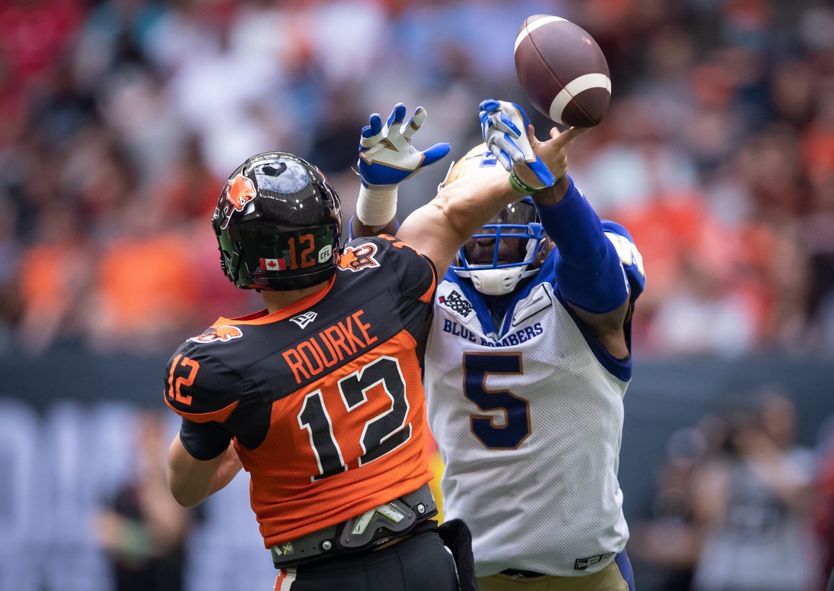 Blue Bombers clinch first in CFL's West Division after clobbering Lions