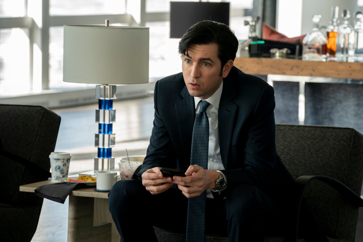 Nicholas Braun in a scene from "Succession." Braun was nominated for an Emmy Award for best supporting actor in a drama series in 2022.