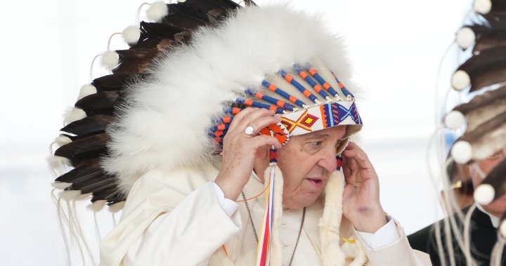 Pope Francis receiving a headdress elicits heated emotions amongst First Nations communities