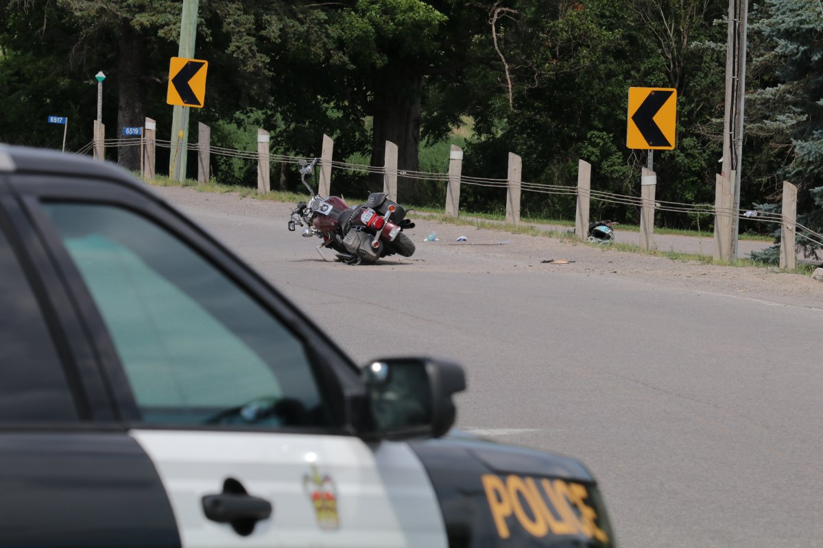 Northumberland OPP say a motorcyclist died following a collision on County Road 30 on July 23, 2022.