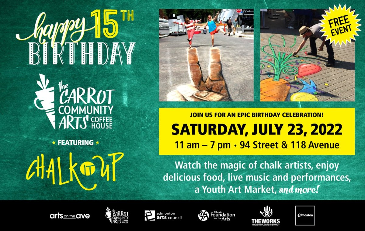 Chalk it Up! The Carrot Community Arts Coffeehouse Celebrates 15 Years